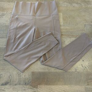Athleta Light Brown High-Waisted Leggings Size Medium AS IS